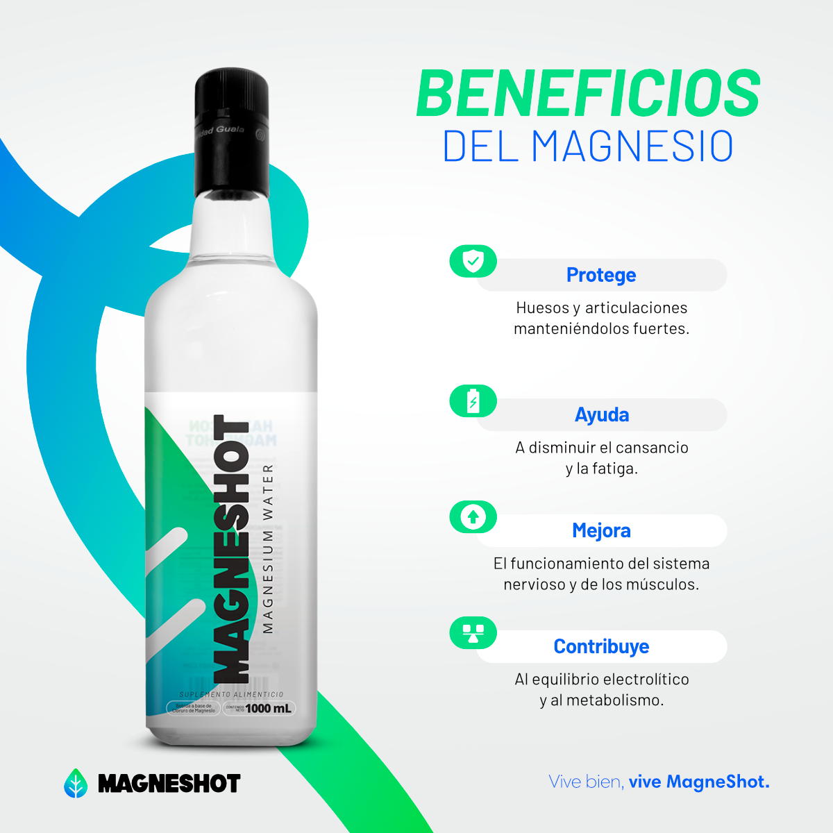 MagneShot Cloruro de Magnesio 50 porciones
