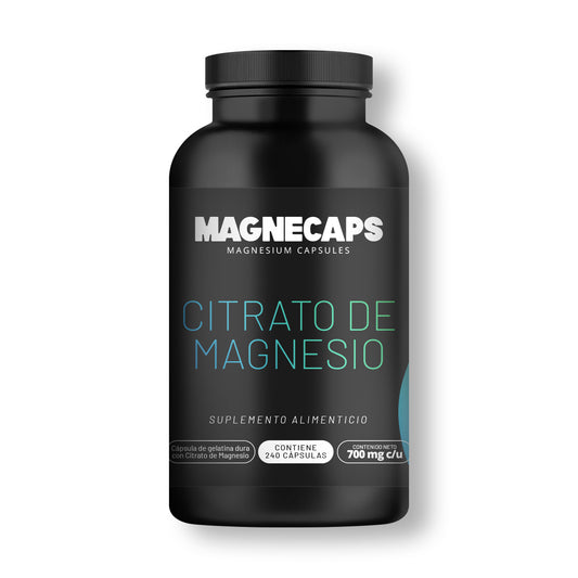 MagneCaps Citrato de Magnesio 240 Cápsulas - 80 porciones ENVIO GRATIS