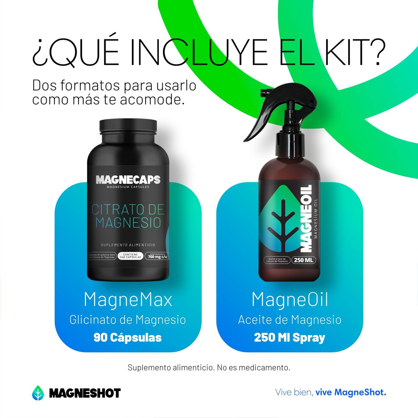 MagneKit Synergy | Glicinato de Magnesio + Aceite de Magnesio