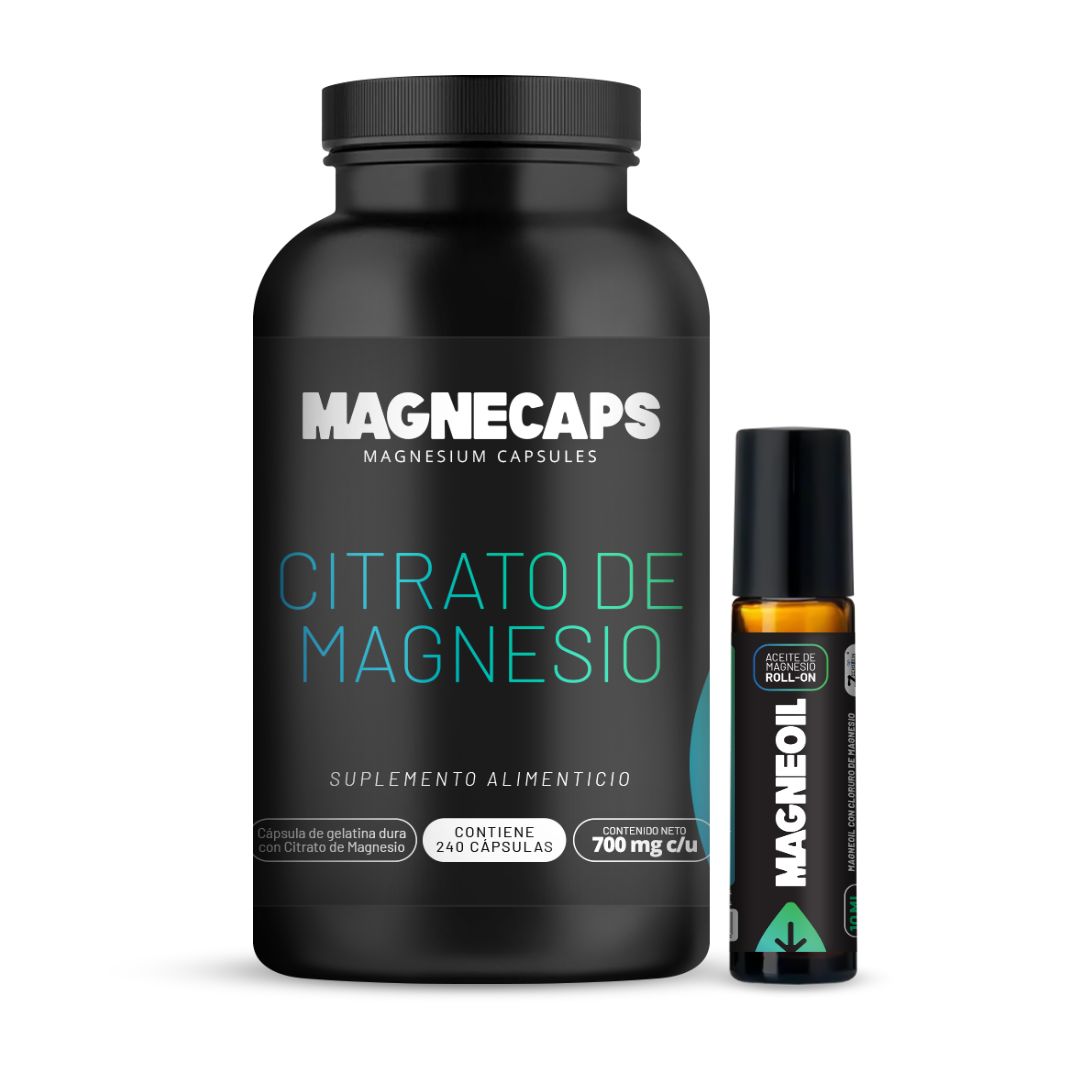 MagneCaps Citrato de Magnesio 240 Cápsulas - 80 porciones
